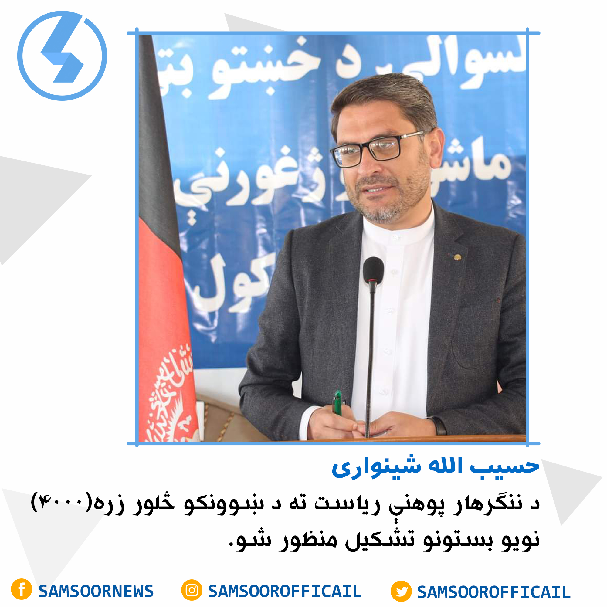 ننګرهار ته د ښوونکو ۴ زره نویو بستونو تشکیل منظور شو.